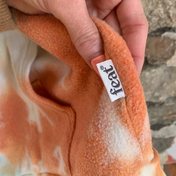 FEAT Venice tiedye hoodie ‘blanket blend’ apricot and blue so soft! Oversized - Picture 5 of 5